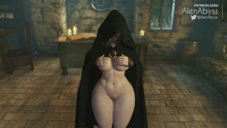 艾尔登法环梅琳娜遭狂暴中出，狠操到高潮喷水